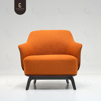 Fauteuil de salon vintage personnalisé en tissu et cuir confortable fauteuil de canapé