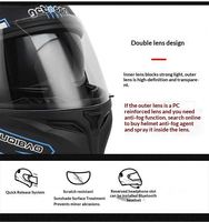 Nouveau casque de moto intégral CoolRider à double lentille certifié DOT ECE22.R06 en ABS pour adultes, pour moto électrique sans fil longue portée
