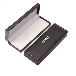 Luxury Custom Leather Pen Gift Box with Magnetic Flip Lid for Business Promotional Gifts