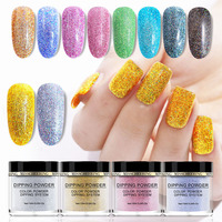 Nouvelle Arrivée TSZS – Poudre à Tremper pour Ongles Couleur Unie Scintillante en Pot, Sans Lampe UV, Poudre Holographique pour Manucure et Nail Art – Vente en Gros
