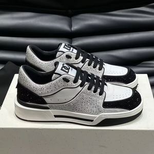 2026 New High Quality Designer Flat Skateboard Shoes Luxury Genuine Leather Diamond Men's Woman Casual Shoes Walking Style Shoes - Product Image 3