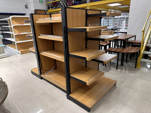 Hai mặt bán lẻ hiển thị đứng nóng bán kim loại kệ đô la văn phòng phẩm cửa hàng tiện lợi nhiệm vụ ánh sáng gỗ siêu thị - Product Image 4