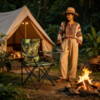 Fauteuil pliant moderne en tissu pour l'extérieur, idéal pour le voyage, la pêche, le jardin, le pique-nique, le camping, pliable, portable, pour la plage, mobilier d'extérieur, chaise de camping