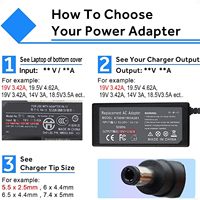 Adaptateur secteur de chargeur d'ordinateur portable 65W 19V 3.42A pour ordinateur portable Toshiba pour divers modèles adaptateurs de chargeurs haute performance