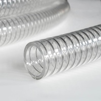 Tuyau flexible transparent en PU de qualité alimentaire pour air, huile et eau, renforcé, en plastique transparent