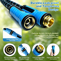 Tuyau d'arrosage ultra léger, tuyau d'eau non extensible, résistant et flexible, résistant à l'abrasion pour l'arrosage de la cour, l'entretien des pelouses
