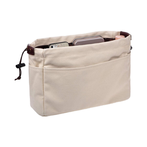 Oferta Relámpago: Bolsa de Lona Blanca con Diseño de Múltiples Bolsillos y Cordón para Cosméticos, Ideal para Promociones - Product Image 1