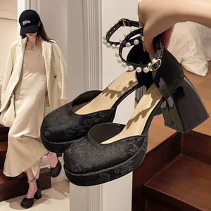 New Spring and Summer Summer New Chinese-style Cheongsam Shoes With Skirts Single in a Light Chinese Style - Product Image 2