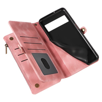 Dompet Kulit PU untuk Google Pixel 7, 9 Slot Kartu + Kantong Koin Ber-resleting, Penyangga, Pemblokir RFID, 360 °   Perlindungan