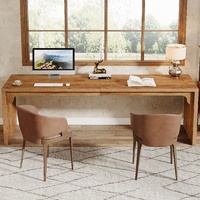 Bureau long en bois moderne Yuepeng Meimu pour 2 personnes, grande table d'écriture avec montage facile pour bureau à domicile, 78,7 pouces