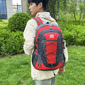 Mochila de Poliéster Vintage Ligera de Gran Capacidad con Cinturón de Amortiguación de Aire para Montañismo, Senderismo, Fitness y Viajes - Product Image 1
