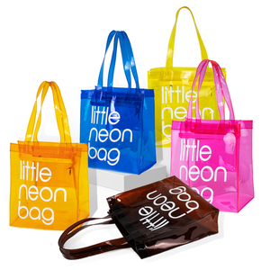 <span class=keywords><strong>Sac</strong></span> <span class=keywords><strong>à</strong></span> <span class=keywords><strong>main</strong></span> en plastique translucide pour femmes avec logo personnalisé, <span class=keywords><strong>sac</strong></span> <span class=keywords><strong>de</strong></span> plage transparent imperméable, <span class=keywords><strong>sac</strong></span> <span class=keywords><strong>de</strong></span> shopping en PVC néon - Product Image 4