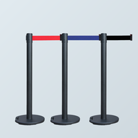 Traust Poteau de guidage rétractable pour files d'attente, barrière de sécurité pour aéroports et contrôle des foules