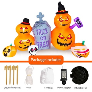 Décorations gonflables extérieures de yard de citrouille de fantôme d'<span class=keywords><strong>halloween</strong></span> allumant les inflatables décoratifs de vacances bon marché gonflables - Product Image 3