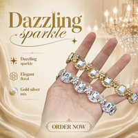 Nouvel arrivage en stock : Dentelle chaîne brodée de strass de 16 cm, style ethnique Miao, accessoire DIY pour vêtements, dentelle de garniture, Chine
