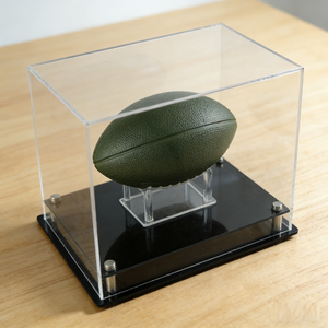 Custom Clear Acrylic Football Display Case Large <b>Tabletop</b> <b>Storage</b> Box for Sports Memorabilia Collectibles Jewelry - Product Image 1