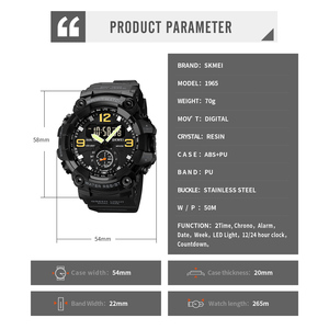 Reloj Deportivo SKMEI <span class=keywords><strong>1965</strong></span> para Hombre, Multifunción, Moda para Exteriores, Marca de Primera Calidad, LED Electrónico, Reloj Masculino - Product Image 2