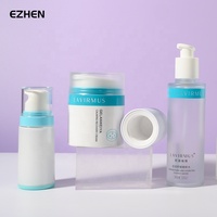 Botol Vakum untuk Krim Kosmetik OEM MS+AS+ABS+PP Kemasan Plastik Botol Pompa Lotion Wajah Botol Perawatan Kulit Kosong