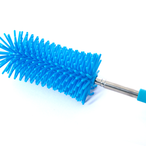 Telescopic Stainless Steel Handle Baby <strong>Bottle</strong> Cleaning <strong>Brush</strong> with Silicone Head - Product Image 3