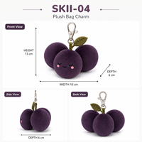 Peluche pendentif AI Bayberry Bear, en polyester doux, rembourrée en coton PP, porte-clés, mignonne, personnalisée, motif fruit de dessin animé, cadeau ODM pour enfants et adultes