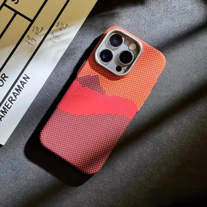 Para IPhone16PROMAX Funda para teléfono móvil <span class=keywords><strong>Fibra</strong></span> de carbono texturizada magnética luminosa para iPhone 16 Funda protectora - Product Image 3
