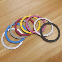 Accessoires magnétiques de support de téléphone de voiture, anneaux en métal d'autocollant d'aimant rond argenté pour le support de téléphone portable de chargement sans fil d'iphone