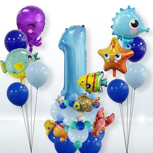 Set de Decoración con Globos de Animales Marinos, Globos de Pulpo, Pez y Criaturas Marinas para Fiestas Infantiles - Product Image 3