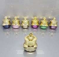 Mini pot de 5g prêt à être expédié, bouchon en plastique acrylique, vide, en stock, pot cosmétique pour crème, conteneur pour soins de la peau