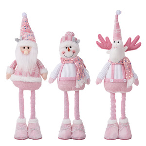 Adorno Navideño Retráctil de Lentejuelas Rosas con Diseño de Muñeco de Nieve, Reno y Papá Noel - Product Image 5