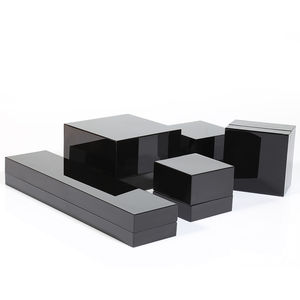 लक्जरी उच्च चमक काले नेतृत्व वाले गहने बॉक्स मखमली के साथ लक्जरी उच्च चमक काले नेतृत्व वाले गहने बॉक्स - Product Image 3