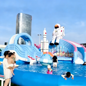 <span class=keywords><strong>Parc</strong></span> aquatique gonflable géant avec thème d'aventure spatiale, aire de jeux aquatique extérieure, <span class=keywords><strong>parc</strong></span> d'attractions, centre de divertissement aquatique - Product Image 1