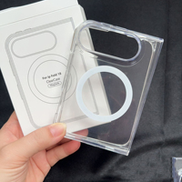 Étui de téléphone magnétique transparent pour iPhone 18 Fold, nouvelle coque de protection pliable transparente antichoc pour iPhone 18 Pro