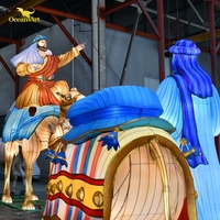 Décoration Extérieure 3D sur Thème de Personnage Mythique, Éclairage LED pour Expositions de Lanternes de Festival