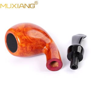 MUXIANG Briar Wood Smoking <strong>Pipe</strong> Bent Type Portable <strong>Palm</strong> Sized Tobacco <strong>Pipe</strong> - Product Image 4