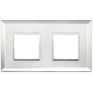 4M 2+2 Plate Int71 Ice Silver Wall <b>Switch</b> 20mm Length 11.4mm Width 3.2mm Height - Product Image 1