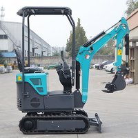 Mini-excavatrice KUUGAO 1T avec godet de 0,03 m³, puissance 7,6/10,1 kW, moteur KOOP/Briggs Stratton, pompe hydraulique Hengli, moteur sur chenilles haute performance