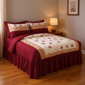 Juego de Edredón Ruby Queen, Tamaño Queen, Diseño Floral, Poliéster, Estilo Clásico, Ropa de Cama para el Hogar con Sábanas y 2 Almohadas - Product Image 2