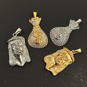 Hommes Hip Hop Sac D'argent Cz Cluster <span class=keywords><strong>Pendentif</strong></span> Iced Out Bling Cubique Zircon 18k Or Plaqué Diamant Bourse Dollar <span class=keywords><strong>Signe</strong></span> <span class=keywords><strong>Pendentif</strong></span> Personnalisé - Product Image 2