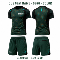 Ensemble de short et t-shirt de sport personnalisé, sublimation, 100% polyester, respirant, séchage rapide, vêtements de fitness