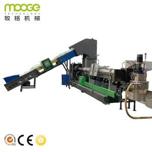 High Efficiency Professional PSF Series Waste PET Fiber Pelletizing Line For PSF polyester Yarn Fabric from MOOGE TECH MACHINERY