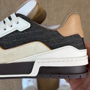 Chaussures de marche pour hommes haut de gamme, en tissu contrastant, style sportif et décontracté, respirantes et anti-odeur - Product Image 4