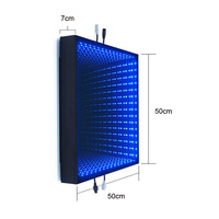Bon effet 3d miroir infini carreaux de piste de danse panneau de verre dmx boîte de nuit rgb lumière up led piste de danse abysse pour mariage