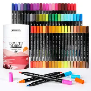 Hot selling durable 60 colors watercolor pen professional art watercolor brush pen craft water color brush pens for boys girls