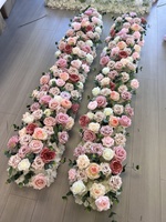 Chemin de table en soie artificielle à effet cascade, style élégant et romantique, Xin Han Rong, livraison rapide, décoration de mariage, 200 cm