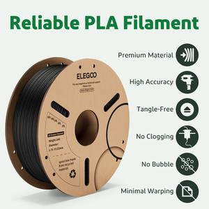 Filament ELEGOO PLA+ 1,75 mm, consommables pour imprimante 3D FDM, compatible avec la plupart des imprimantes FDM (1 kg/bobine, 2,2 lb) - Product Image 2