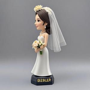 Gelin karakter modeli Bobble kafa bebek reçine el sanatları destek özelleştirilmiş simülasyon bir koleksiyon olarak kullanılabilir