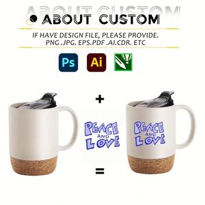 Vente en gros d'usine, tasse personnalisée avec logo, cadeau de bureau, tasse à café en céramique avec fond en liège, tasse en céramique personnalisée - Product Image 2