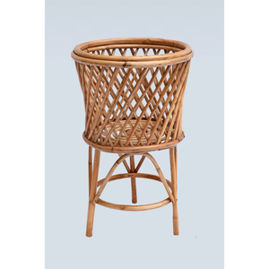 Maceta de suelo ligera de madera y ratán para plantas verdes grandes de bonsái, decoración del hogar para sala de estar y balcón, para interiores. - Product Image 1