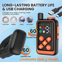 Collier de dressage pour chien rechargeable avec télécommande, vibrations réglables (1-9 niveaux), dispositif anti-aboiement à ultrasons