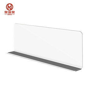 Séparateurs d'<span class=keywords><strong>étagère</strong></span>s en plastique transparents et durables en forme de L, pour l'organisation des rayonnages de supermarché en métal - Product Image 1